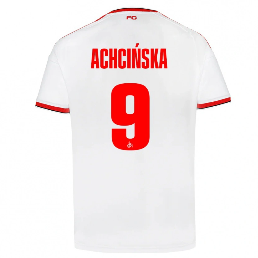 Danxen Barn Adriana Achcińska #9 Vit Röd Svart Hemmatröja Matchtröjor 2026/27 Tröjor T-Tröja