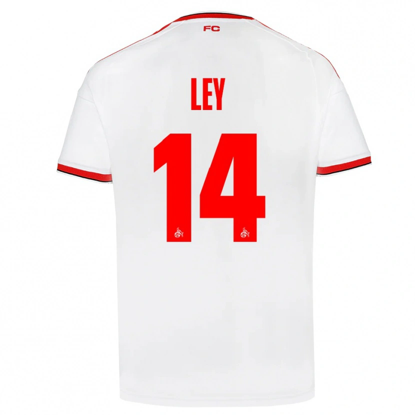 Danxen Barn Benjamin Ley #14 Vit Röd Svart Hemmatröja Matchtröjor 2026/27 Tröjor T-Tröja