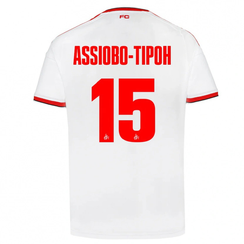 Danxen Barn Elfried Assiobo-Tipoh #15 Vit Röd Svart Hemmatröja Matchtröjor 2026/27 Tröjor T-Tröja