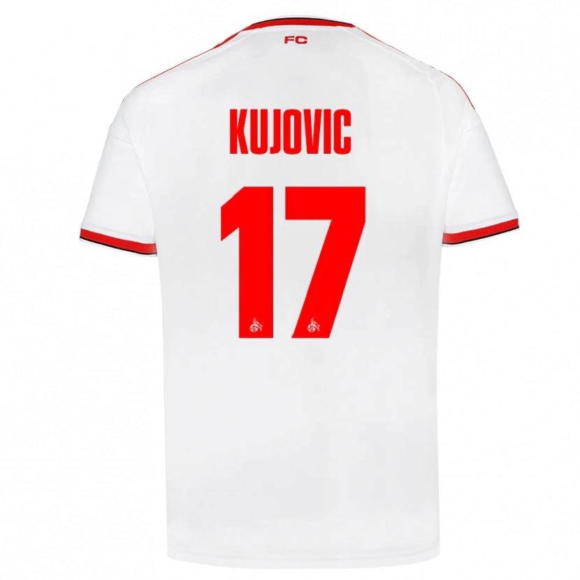 Danxen Barn Emin Kujovic #17 Vit Röd Svart Hemmatröja Matchtröjor 2026/27 Tröjor T-Tröja