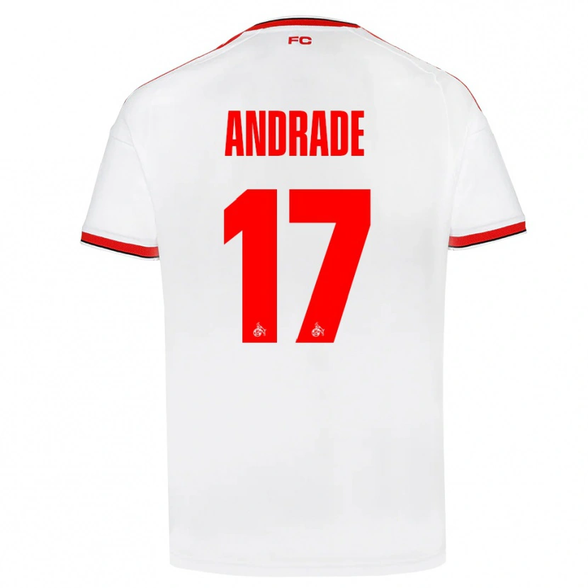 Danxen Barn Lydia Andrade #17 Vit Röd Svart Hemmatröja Matchtröjor 2026/27 Tröjor T-Tröja