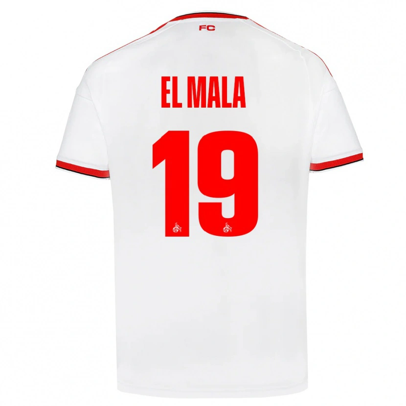 Danxen Barn Malek El Mala #19 Vit Röd Svart Hemmatröja Matchtröjor 2026/27 Tröjor T-Tröja