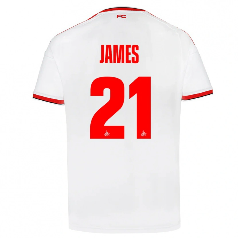 Danxen Barn Martin James #21 Vit Röd Svart Hemmatröja Matchtröjor 2026/27 Tröjor T-Tröja