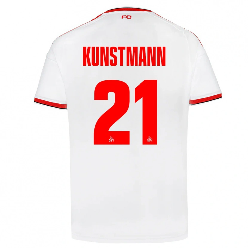 Danxen Barn Jonas Kunstmann #21 Vit Röd Svart Hemmatröja Matchtröjor 2026/27 Tröjor T-Tröja