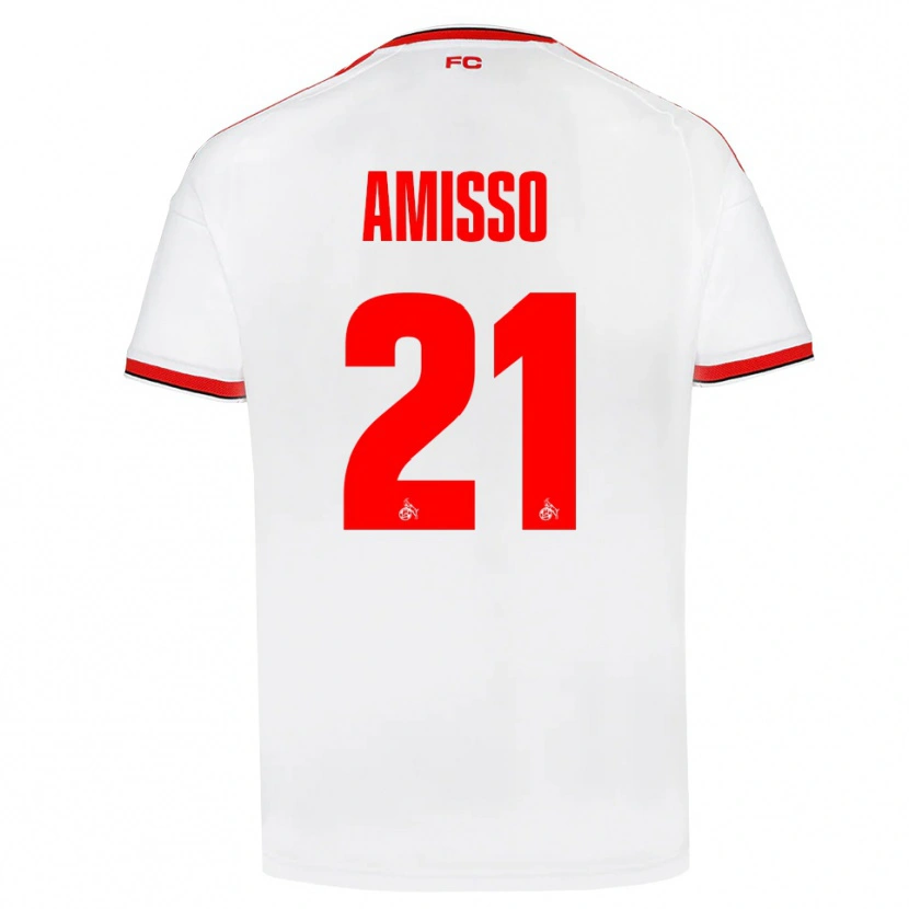 Danxen Barn Gabriel Amisso #21 Vit Röd Svart Hemmatröja Matchtröjor 2026/27 Tröjor T-Tröja