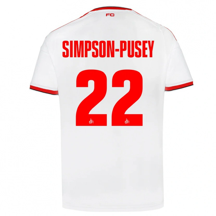 Danxen Barn Jahmai Simpson-Pusey #22 Vit Röd Svart Hemmatröja Matchtröjor 2026/27 Tröjor T-Tröja
