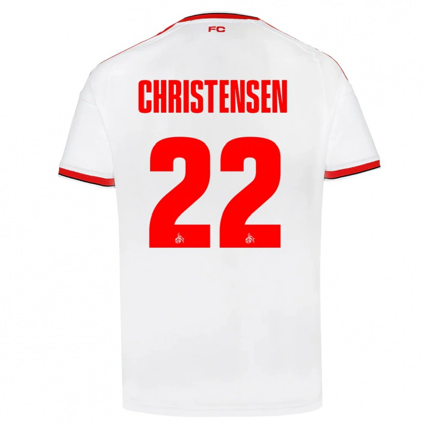 Danxen Barn Jacob Christensen #22 Vit Röd Svart Hemmatröja Matchtröjor 2026/27 Tröjor T-Tröja