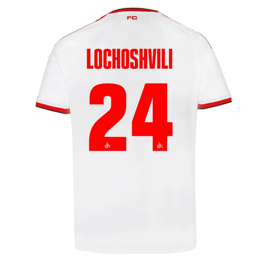 Danxen Barn Luka Lochoshvili #24 Vit Röd Svart Hemmatröja Matchtröjor 2026/27 Tröjor T-Tröja