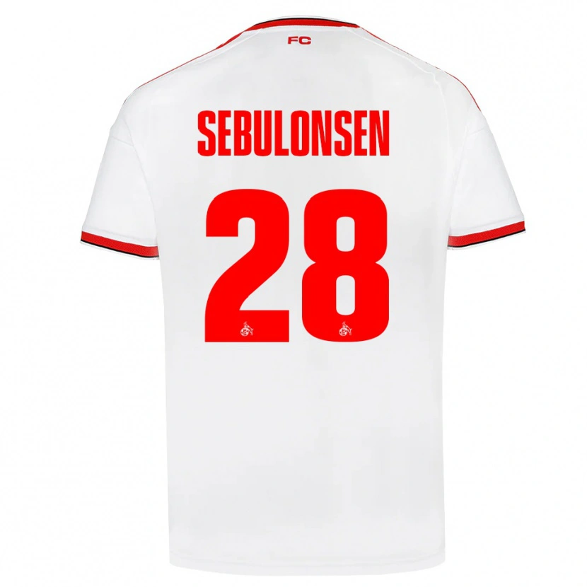 Danxen Barn Sebastian Sebulonsen #28 Vit Röd Svart Hemmatröja Matchtröjor 2026/27 Tröjor T-Tröja