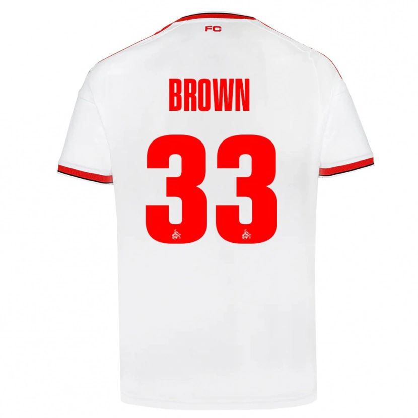 Danxen Barn Evan Brown #33 Vit Röd Svart Hemmatröja Matchtröjor 2026/27 Tröjor T-Tröja