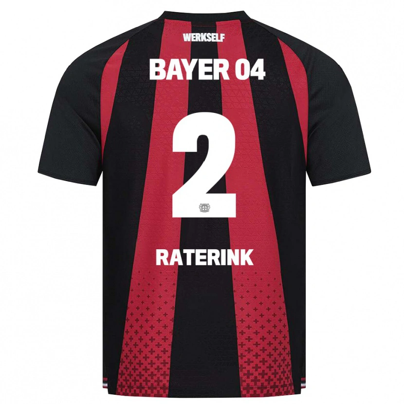 Danxen Barn Othniël Raterink #2 Svart Vit Röd Hemmatröja Matchtröjor 2026/27 Tröjor T-Tröja
