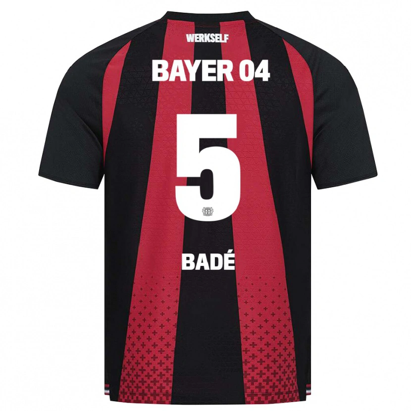 Danxen Barn Loïc Badé #5 Svart Vit Röd Hemmatröja Matchtröjor 2026/27 Tröjor T-Tröja