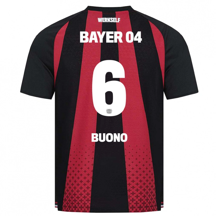 Danxen Barn Francesco Buono #6 Svart Vit Röd Hemmatröja Matchtröjor 2026/27 Tröjor T-Tröja