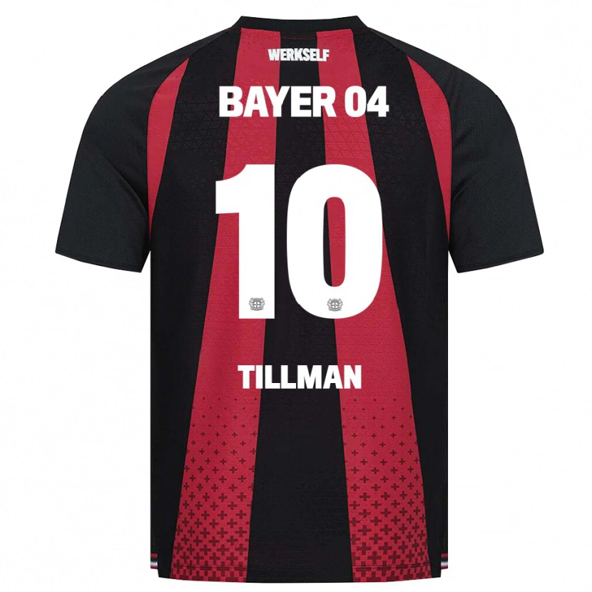 Danxen Barn Malik Tillman #10 Svart Vit Röd Hemmatröja Matchtröjor 2026/27 Tröjor T-Tröja