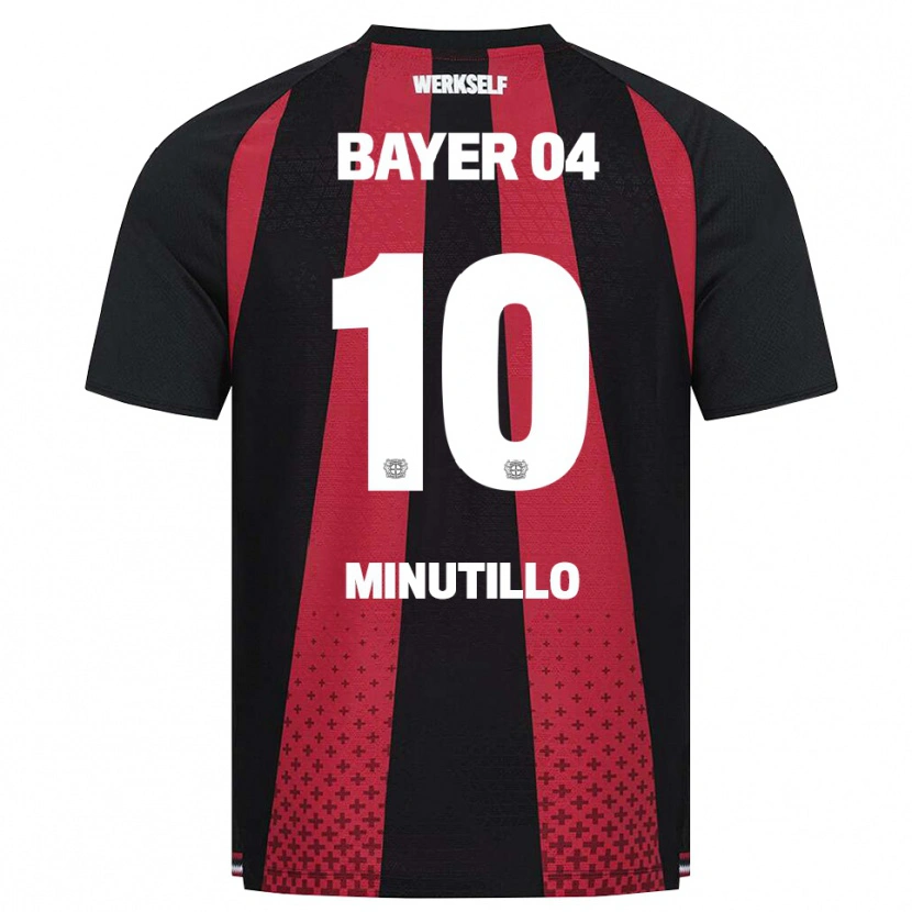 Danxen Barn Gabriel Minutillo #10 Svart Vit Röd Hemmatröja Matchtröjor 2026/27 Tröjor T-Tröja