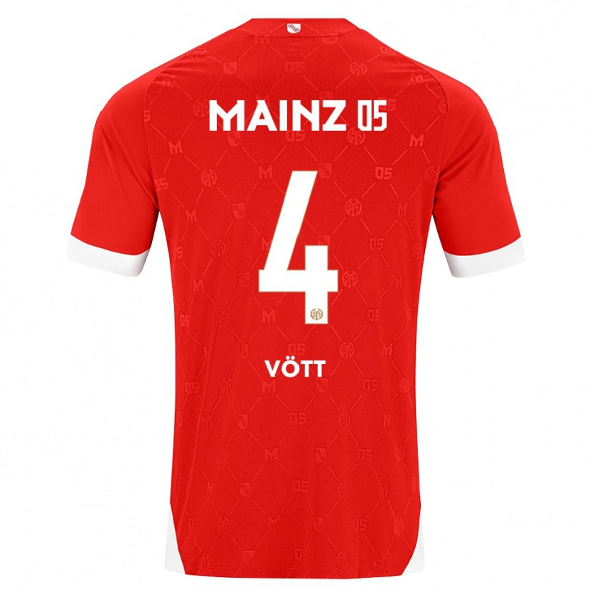 Danxen Barn Jakob Vött #4 Röd Vit Hemmatröja Matchtröjor 2026/27 Tröjor T-Tröja