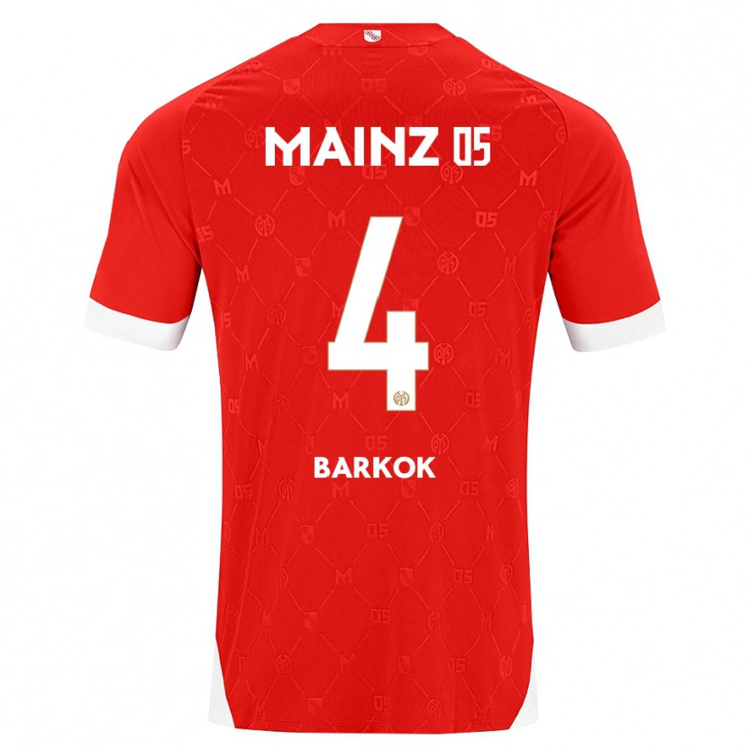 Danxen Barn Aymen Barkok #4 Röd Vit Hemmatröja Matchtröjor 2026/27 Tröjor T-Tröja