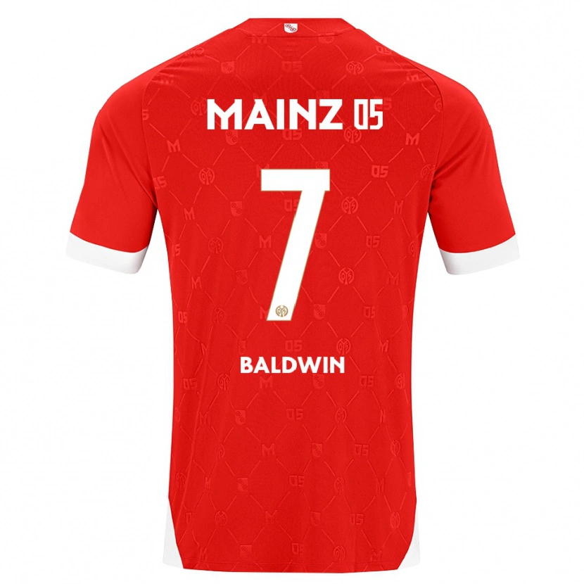 Danxen Barn Kevin Baldwin #7 Röd Vit Hemmatröja Matchtröjor 2026/27 Tröjor T-Tröja