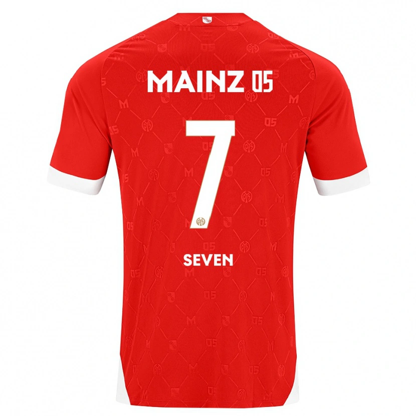 Danxen Barn Justin Seven #7 Röd Vit Hemmatröja Matchtröjor 2026/27 Tröjor T-Tröja