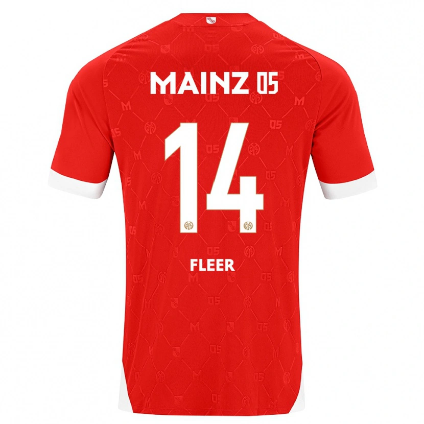 Danxen Barn Mattis Fleer #14 Röd Vit Hemmatröja Matchtröjor 2026/27 Tröjor T-Tröja