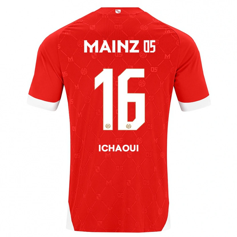 Danxen Barn Louay Ichaoui #16 Röd Vit Hemmatröja Matchtröjor 2026/27 Tröjor T-Tröja