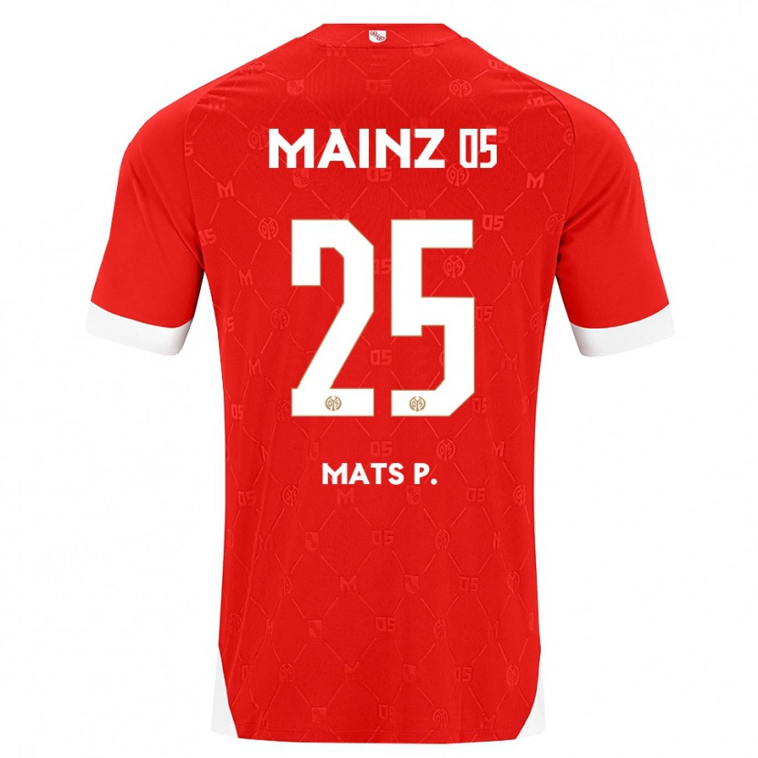Danxen Barn Mats Preßler #25 Röd Vit Hemmatröja Matchtröjor 2026/27 Tröjor T-Tröja