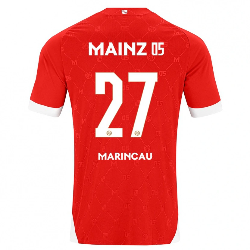 Danxen Barn Emanuel Marincău #27 Röd Vit Hemmatröja Matchtröjor 2026/27 Tröjor T-Tröja