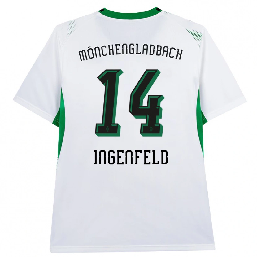 Danxen Barn Paul Ingenfeld #14 Vit Svart Grön Hemmatröja Matchtröjor 2026/27 Tröjor T-Tröja