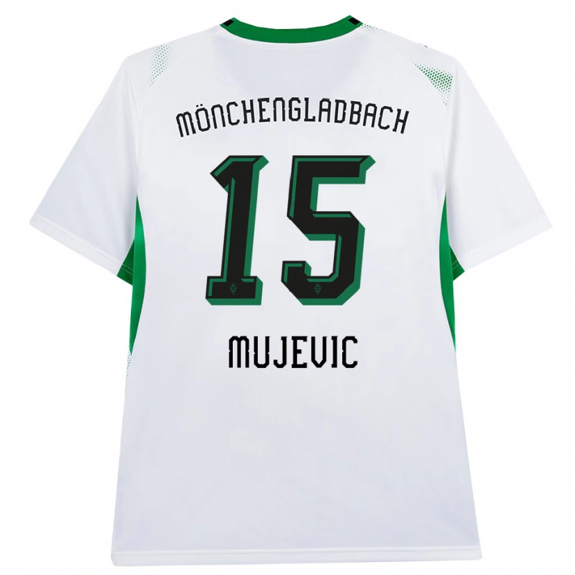 Danxen Barn Samin Mujevic #15 Vit Svart Grön Hemmatröja Matchtröjor 2026/27 Tröjor T-Tröja