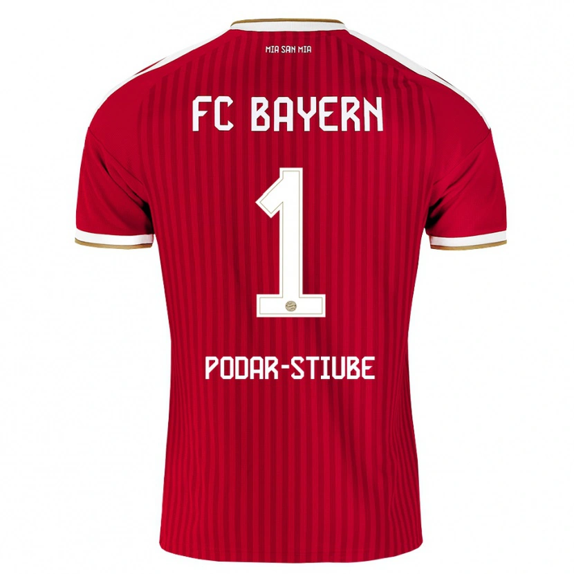 Danxen Barn David Podar-Stiube #1 Röd Vit Blå Hemmatröja Matchtröjor 2026/27 Tröjor T-Tröja