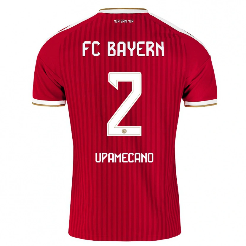 Danxen Barn Dayot Upamecano #2 Röd Vit Blå Hemmatröja Matchtröjor 2026/27 Tröjor T-Tröja