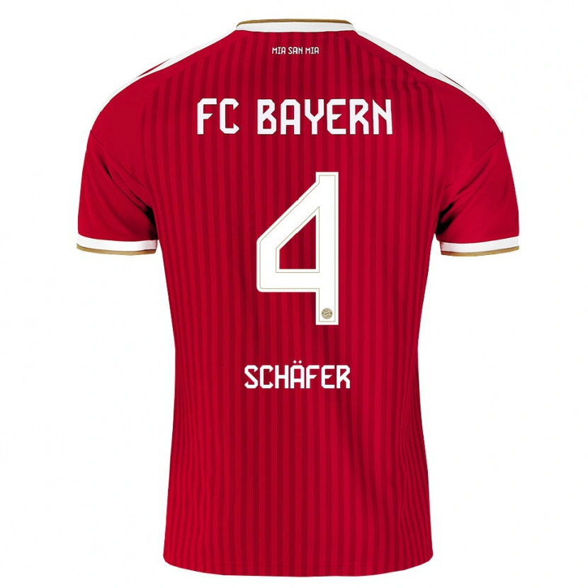 Danxen Barn Luis Schäfer #4 Röd Vit Blå Hemmatröja Matchtröjor 2026/27 Tröjor T-Tröja