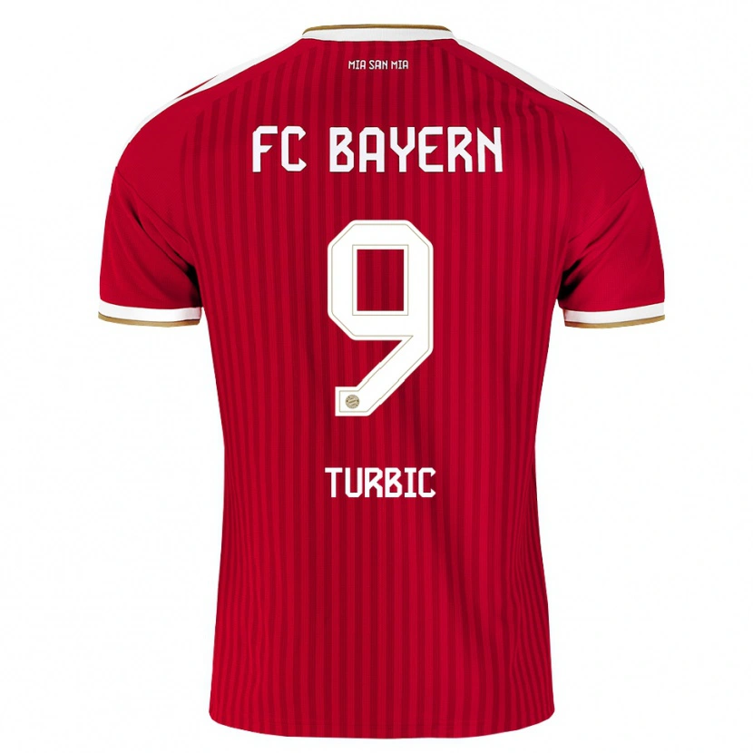 Danxen Barn Vedad Turbic #9 Röd Vit Blå Hemmatröja Matchtröjor 2026/27 Tröjor T-Tröja