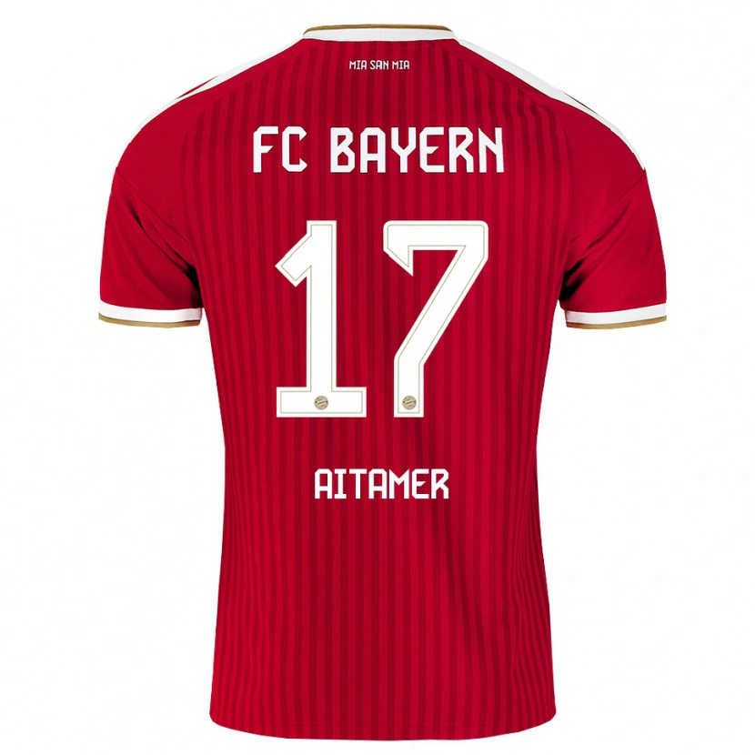 Danxen Barn Younes Aitamer #17 Röd Vit Blå Hemmatröja Matchtröjor 2026/27 Tröjor T-Tröja