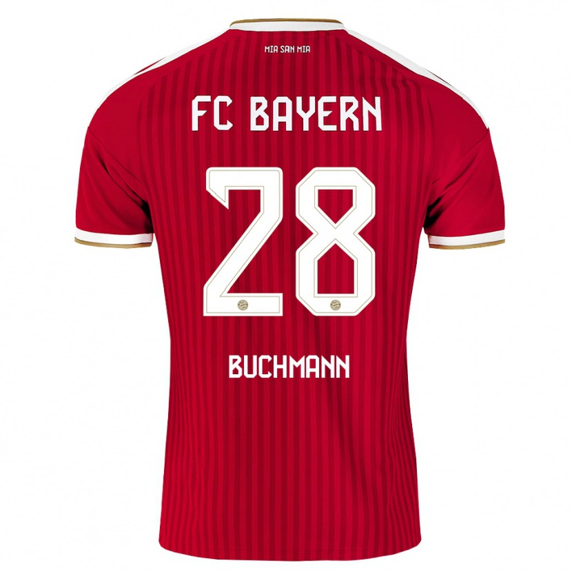 Danxen Barn Tarek Buchmann #28 Röd Vit Blå Hemmatröja Matchtröjor 2026/27 Tröjor T-Tröja