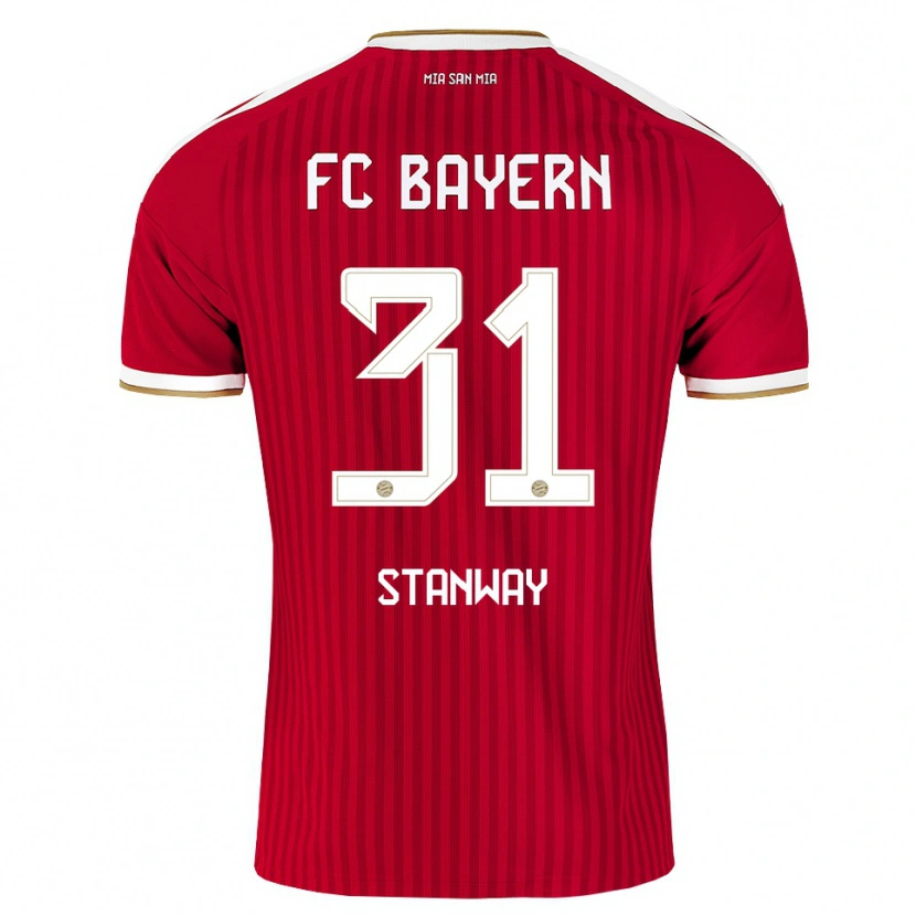 Danxen Barn Georgia Stanway #31 Röd Vit Blå Hemmatröja Matchtröjor 2026/27 Tröjor T-Tröja