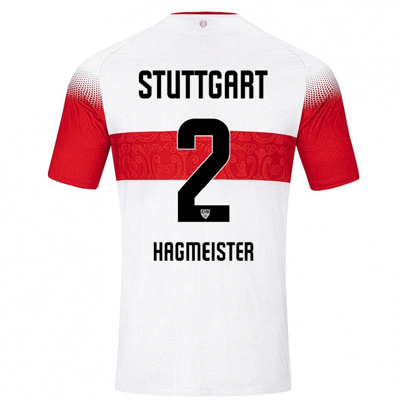 Danxen Barn Tom Hagmeister #2 Vit Röd Gul Hemmatröja Matchtröjor 2026/27 Tröjor T-Tröja