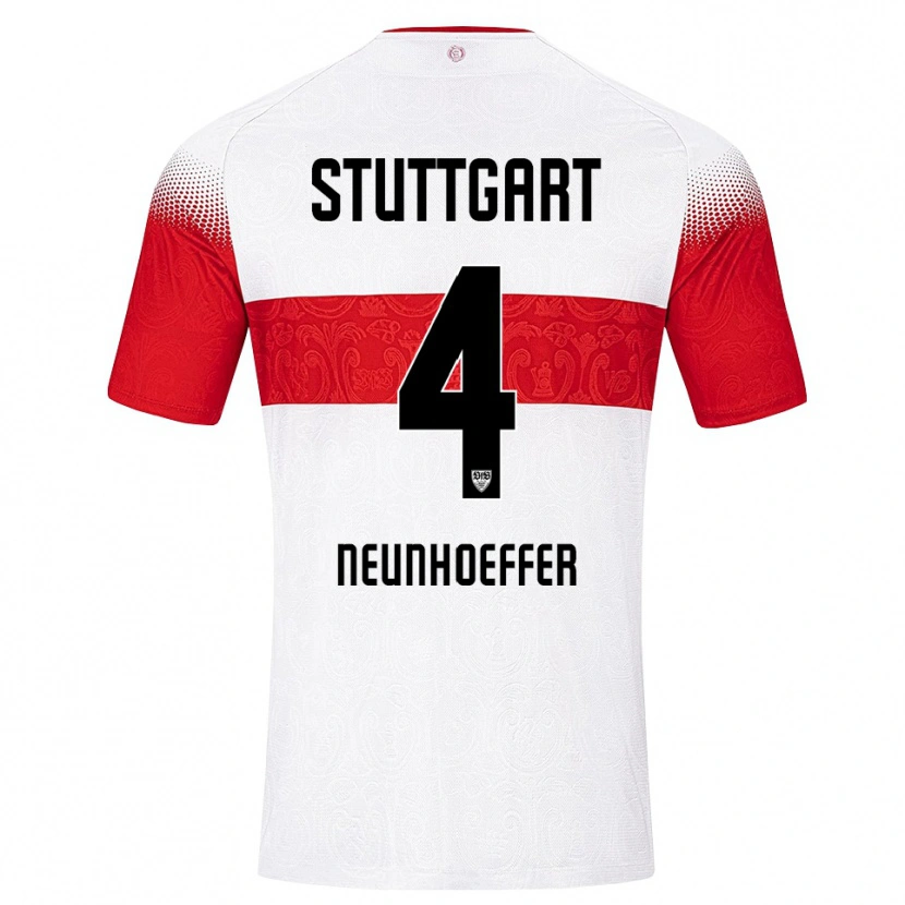 Danxen Barn Felix Neunhoeffer #4 Vit Röd Gul Hemmatröja Matchtröjor 2026/27 Tröjor T-Tröja