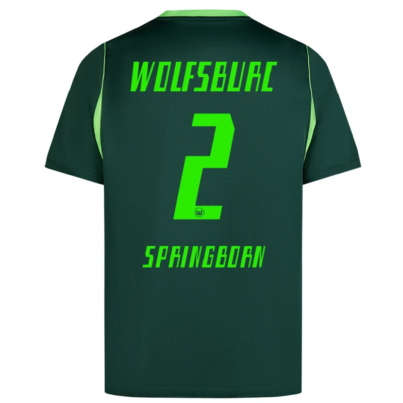 Danxen Barn Noah Springborn #2 Mörkgrön Vit Hemmatröja Matchtröjor 2026/27 Tröjor T-Tröja