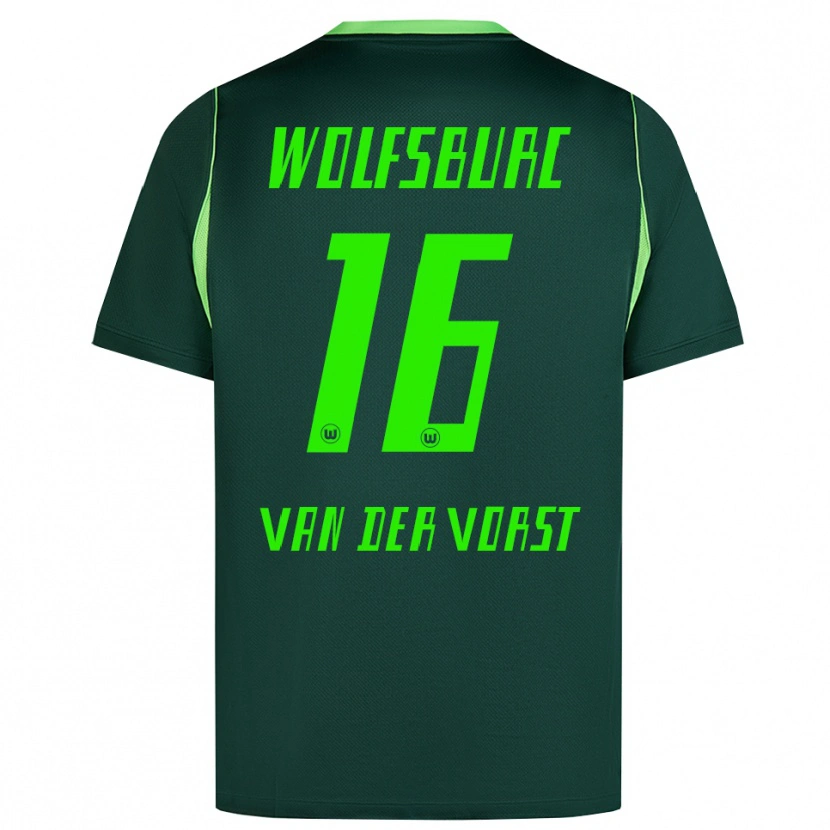 Danxen Barn Fynn Van Der Vorst #16 Mörkgrön Vit Hemmatröja Matchtröjor 2026/27 Tröjor T-Tröja