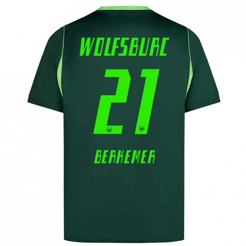 Danxen Barn Melvin Berkemer #21 Mörkgrön Vit Hemmatröja Matchtröjor 2026/27 Tröjor T-Tröja