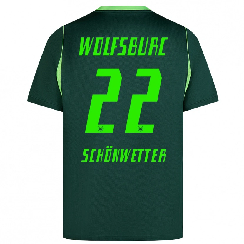 Danxen Barn Christina Schönwetter #22 Mörkgrön Vit Hemmatröja Matchtröjor 2026/27 Tröjor T-Tröja