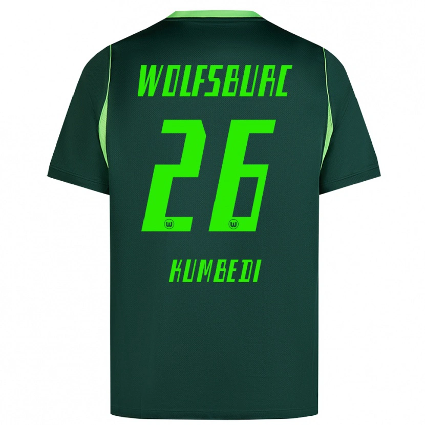 Danxen Barn Saël Kumbedi #26 Mörkgrön Vit Hemmatröja Matchtröjor 2026/27 Tröjor T-Tröja