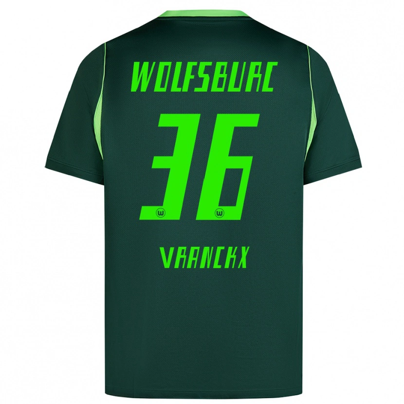 Danxen Barn Aster Vranckx #36 Mörkgrön Vit Hemmatröja Matchtröjor 2026/27 Tröjor T-Tröja