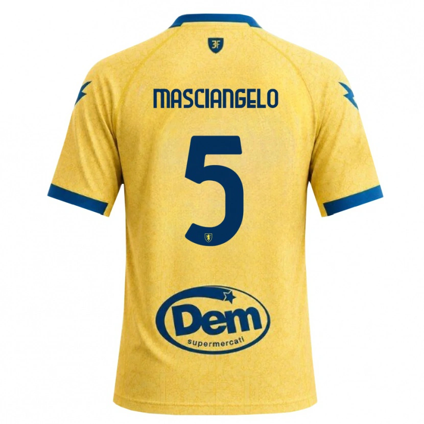 Danxen Barn Edoardo Masciangelo #5 Khakisvart Blå Hemmatröja Matchtröjor 2026/27 Tröjor T-Tröja