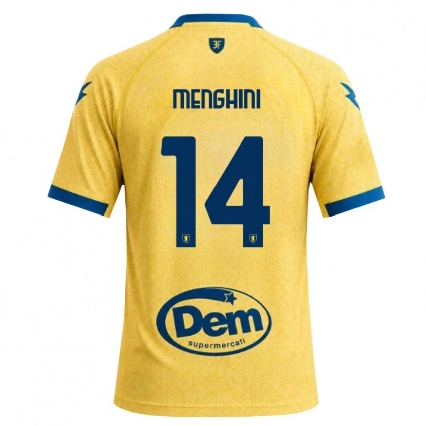 Danxen Barn Lorenzo Menghini #14 Khakisvart Blå Hemmatröja Matchtröjor 2026/27 Tröjor T-Tröja
