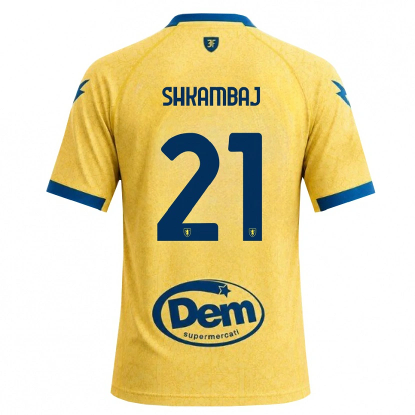 Danxen Barn Ardit Shkambaj #21 Khakisvart Blå Hemmatröja Matchtröjor 2026/27 Tröjor T-Tröja