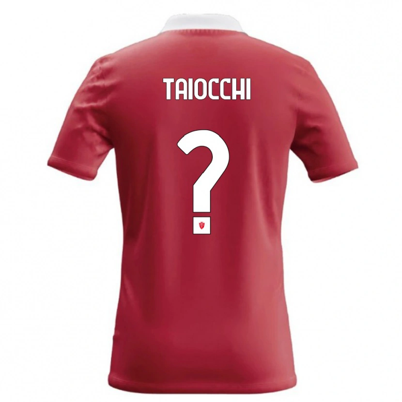 Danxen Barn Federico Taiocchi #0 Röd Vit Hemmatröja Matchtröjor 2026/27 Tröjor T-Tröja