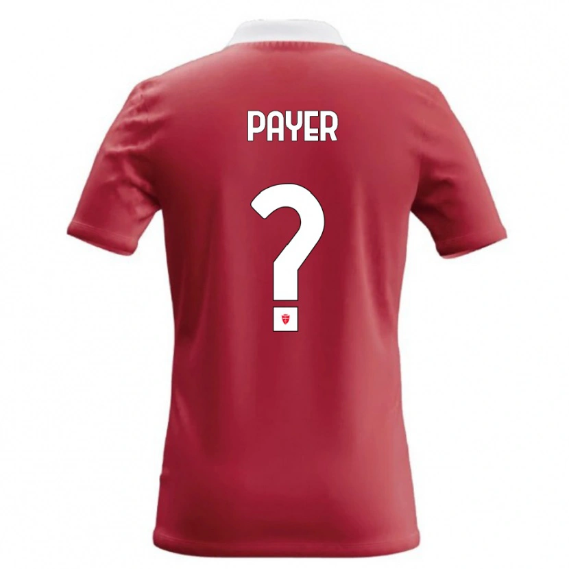 Danxen Barn Leonardo Payer #0 Röd Vit Hemmatröja Matchtröjor 2026/27 Tröjor T-Tröja