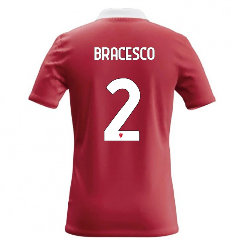 Danxen Barn Riccardo Bracesco #2 Röd Vit Hemmatröja Matchtröjor 2026/27 Tröjor T-Tröja